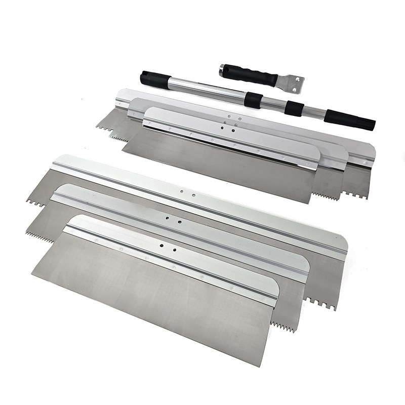 站立式地坪刮刀可换头2r01不锈钢界刀刀片自流平环氧地坪漆平口刀