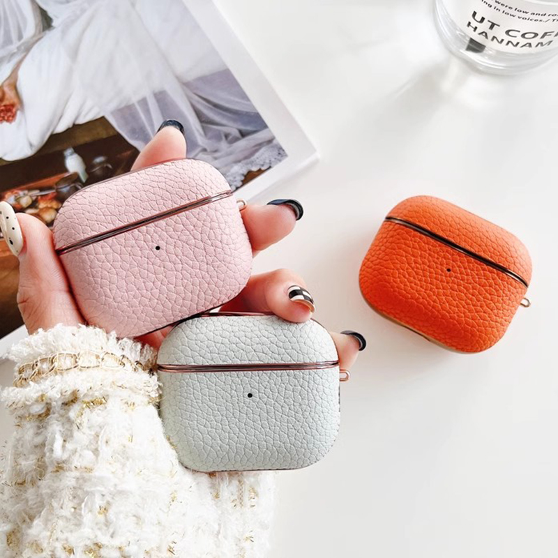 airpods真皮荔枝纹苹果保护壳