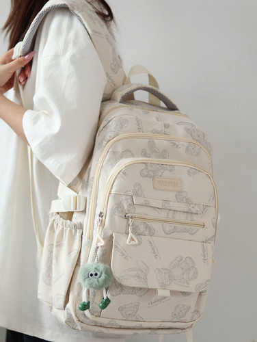 书包女生初中高中大学生大容量双肩包女2024新款时尚百搭电脑背包