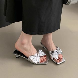 气质温柔仙女晚风配裙子高跟凉拖 新款 拖鞋 女夏外穿新款 感法式
