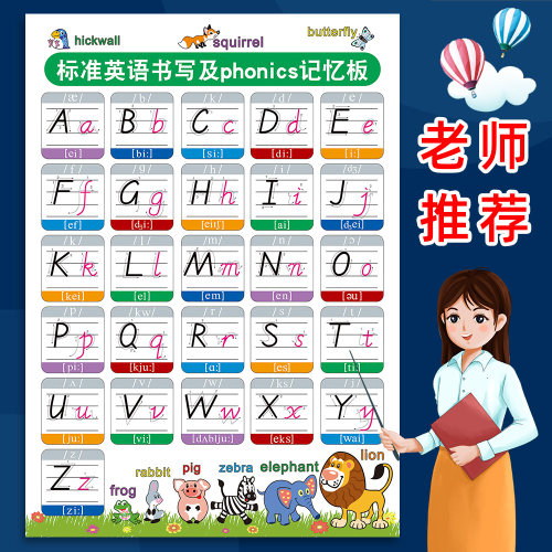 英文26个字母表墙面装饰墙贴纸