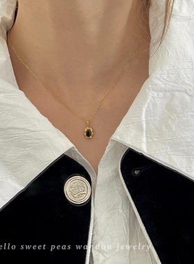 豌豆饰物钛钢不掉色宫廷复古项链