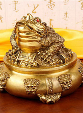 黄铜三足金蟾黄铜金蟾摆件家居工艺品开业礼品金属工艺品铜8383动