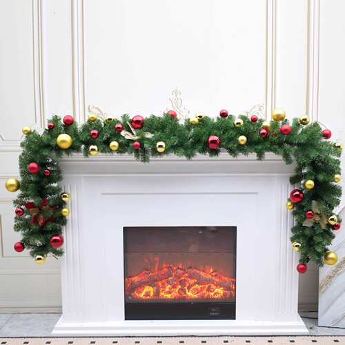 270cm绿色pvc圣诞藤条 300枝头250枝头220枝头圣诞装饰藤条