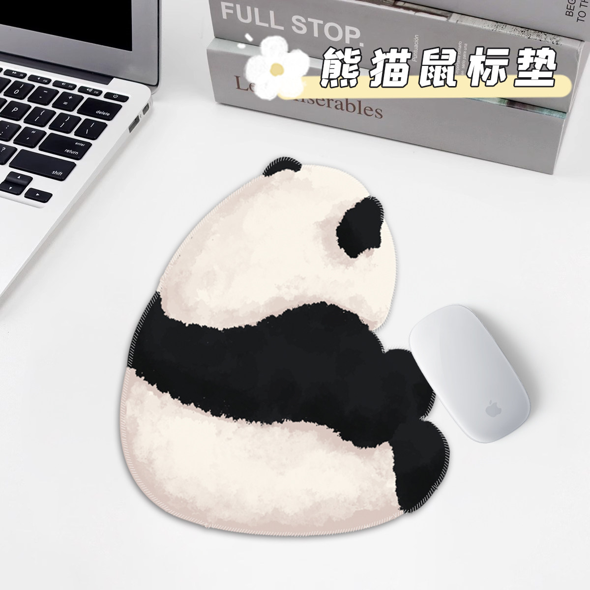 可爱熊猫鼠标垫子女生电脑滑鼠垫图片