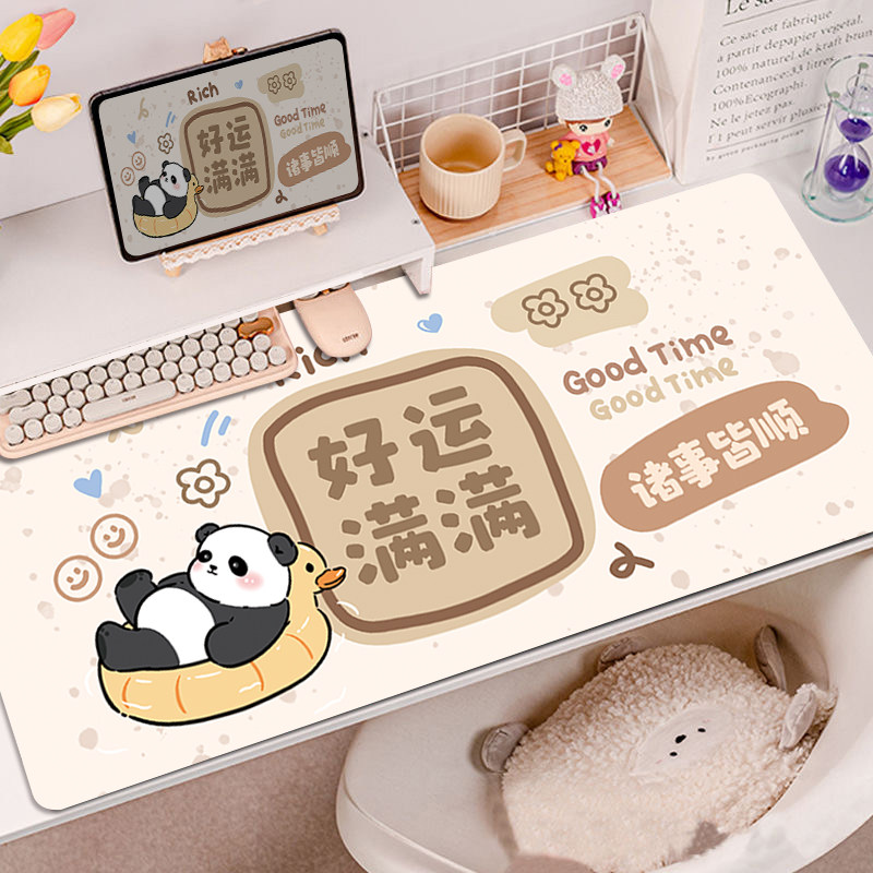 天然橡胶加厚防滑锁边超大鼠标垫