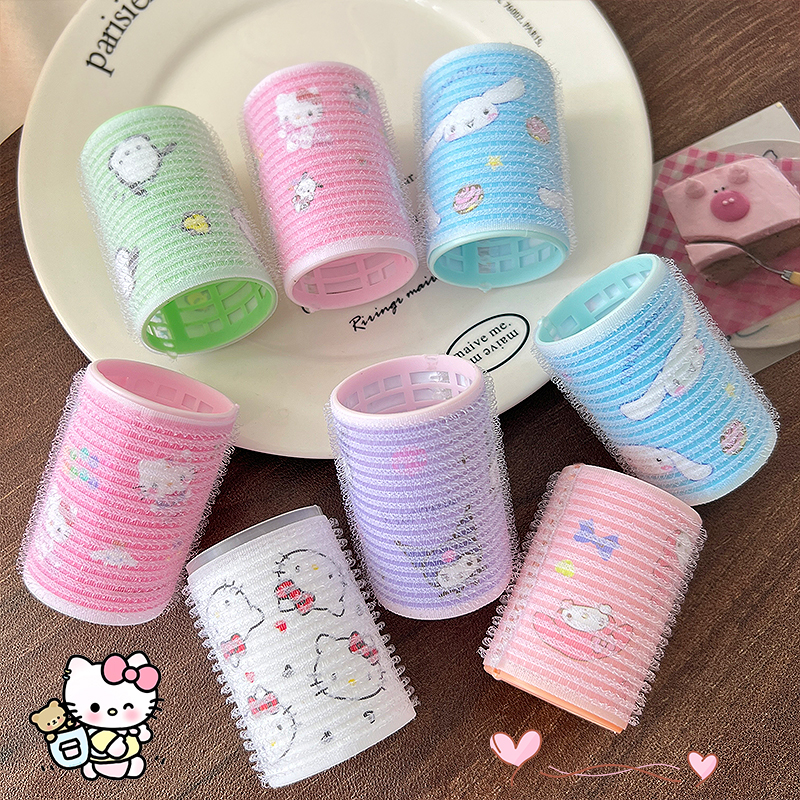 卡通卷发神器免烫少女童空气刘海卷发筒不伤发前额头发定型蓬松夹