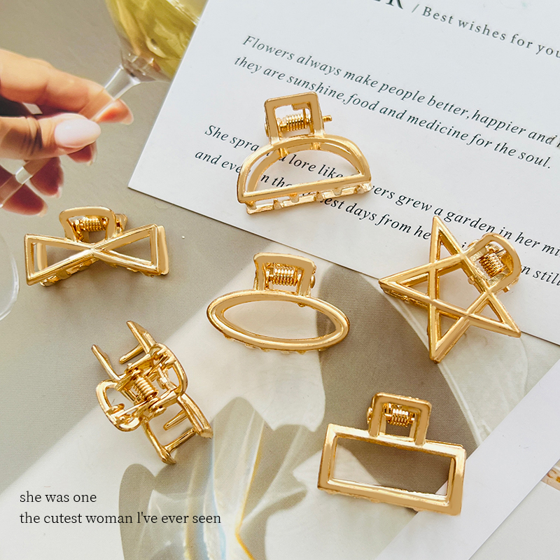 金属鲨鱼夹小号抓夹少女洗澡发抓网红发卡后脑勺半扎发夹子头饰