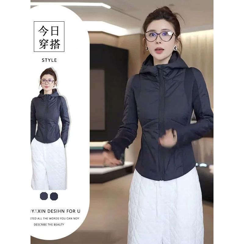 JOYIASS小众设计感修身轻薄外套女2025秋冬季新款时髦黑色小个子