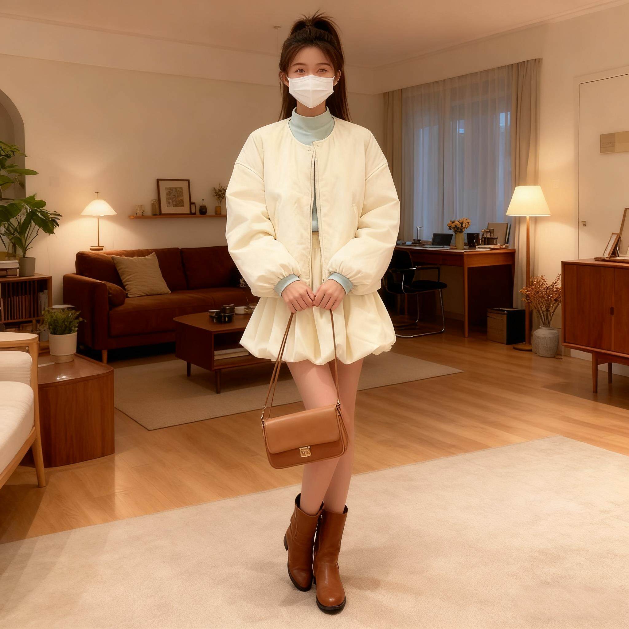 JOYIASS小个子服外套半身裙三件套时尚套装2025秋冬新款高级感爆