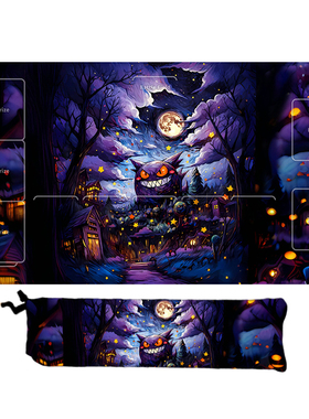 PTCG卡垫DIY宝可桌垫梦梵高星空耿鬼桌游决斗盘卡牌垫playmat定制