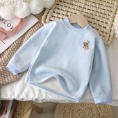 儿童加绒保暖衣男女童打底衫 单件上衣0 5岁宝宝保暖内衣婴儿秋衣