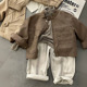 新款 男童套装 2025春装 机车外套儿童宝宝时髦洋气春秋休闲三件套潮