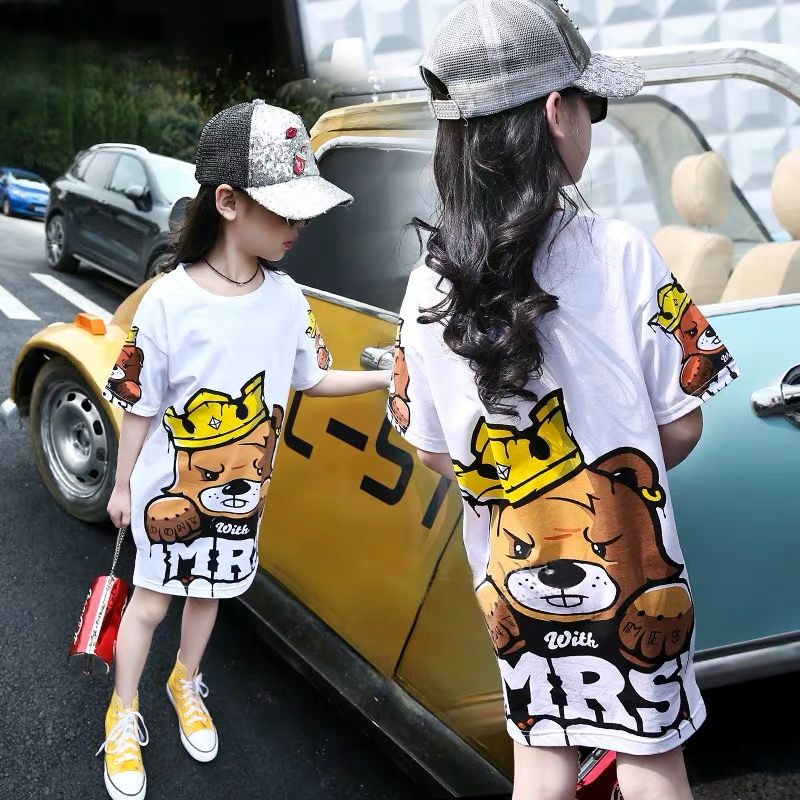 2020新款夏装女童中长款T恤半袖洋气T恤裙中大儿童学生上衣体恤潮|ruв категории открытый/альпинизм/в поход/Поездки товаров, открытый одежды, скорость сухой белье, скорость сухого футболку - от Buy2taobao.com для оказания профессиональной услуги покупки агента Taobao