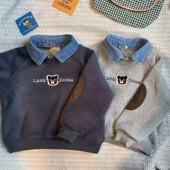 新款 儿童装 洋气冬季 男童加绒卫衣2025年秋冬季 宝宝韩版 一体绒加厚