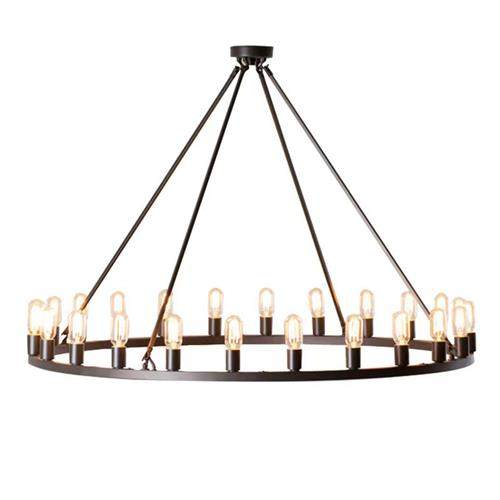 跨境loft美式乡村复古铁艺圆形蜡烛吊灯酒吧餐厅客厅别墅工程灯,家装灯饰光源,客厅吊灯,淘宝优惠券,粉丝福利购,淘宝优惠卷