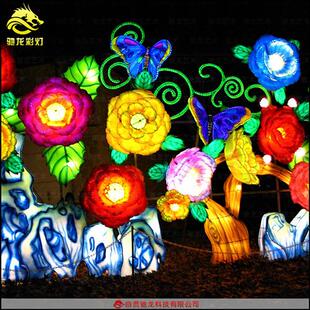 天鹅花灯水上灯笼制作大型户外迎春灯箱灯展设计制作公司