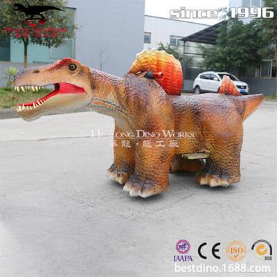户外玩耍商场游乐园娱乐玩具恐龙工厂制作仿真棘龙电动恐龙小车
