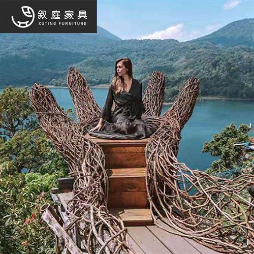 户外景观手藤编网红打卡景区公共场合摆件家具游玩室外五指山家具,住宅家具,庭院凳,淘宝优惠券,粉丝福利购,淘宝优惠卷