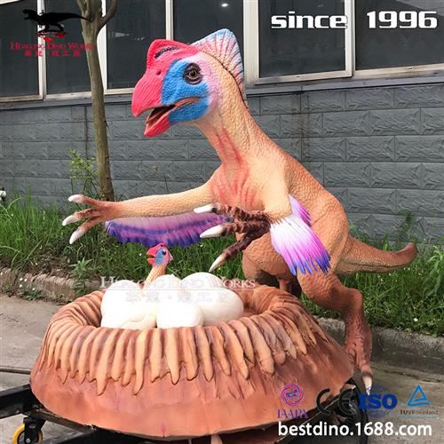仿真恐龙妈妈保护恐龙蛋小恐龙模型机械电动硅胶制作商场活动美陈
