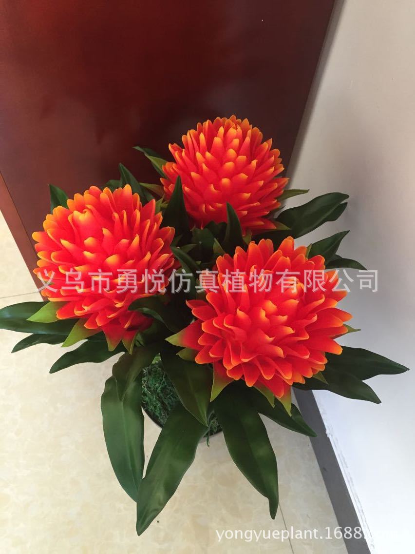 直供室内鸿运当头宝石花桌面办公室酒店装饰盆栽假花树