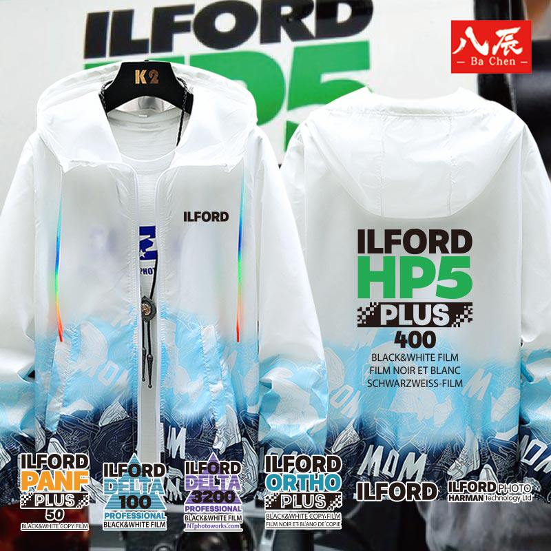 胶卷HP5胶片依尔福摄影师男连帽防晒衣服外套男装潮牌夏季上衣服