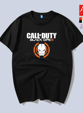 八辰游戏Call of duty 使命召唤12周边 黑色行动3 短袖t恤衫男女