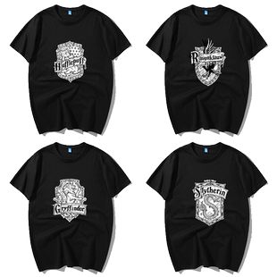 电影周边哈利波特HarryPotter格兰芬多斯莱特林学院短袖T恤上衣服