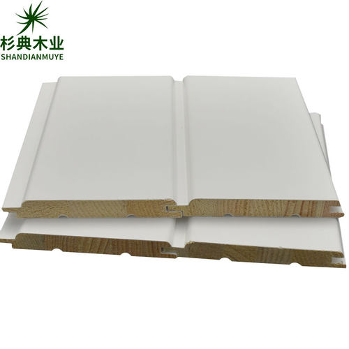 墙裙客厅装饰白色实木木板材