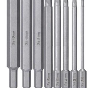 内六角批头电f动螺丝磁性批嘴风批 4柄100长6PC套 内六角起子头1