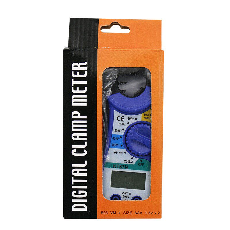 钳形万用表KT87N蓝色款 电工数字F钳形表 迷你钳流表 测通断峰鸣