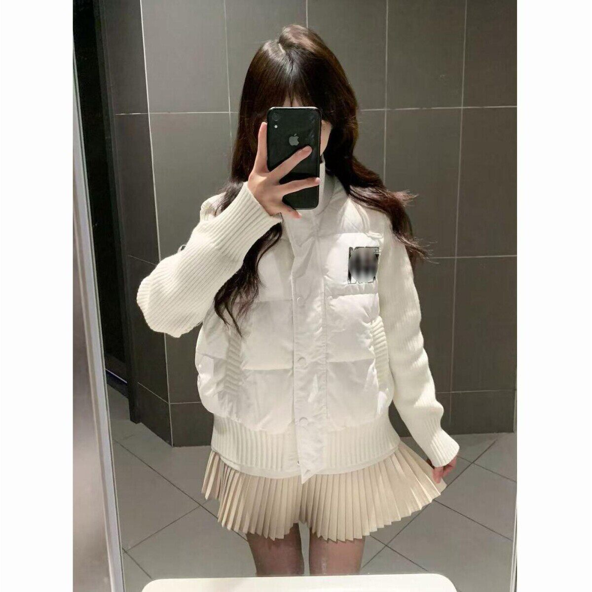 2025新款慵懒少女感拼接立领拉链棉服冬季多巴胺保暖百搭休闲外套