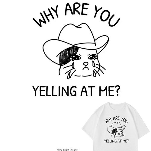 Why Are You Yelling At Me 哭泣猫猫头T恤 | 社交恐惧症必备短袖