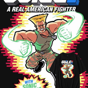 “古烈·音速爆拳”美式硬汉T恤格斗 游戏老炮/美式潮人必抢