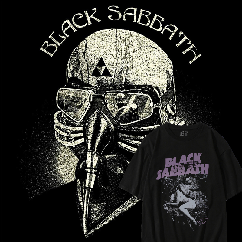 极誉黑色安息日重金属短袖T恤