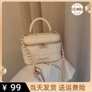 KRY白金香风盒子包包女2025新款 CIERA 质感链条单肩斜挎小包