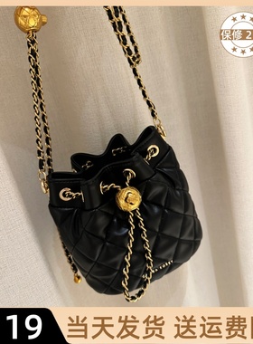 南风CIERA旗舰香风庄园水桶包包女2025新款菱格链条单肩斜挎小包