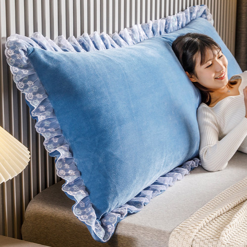 天蓝床上长方形固定可拆洗靠背