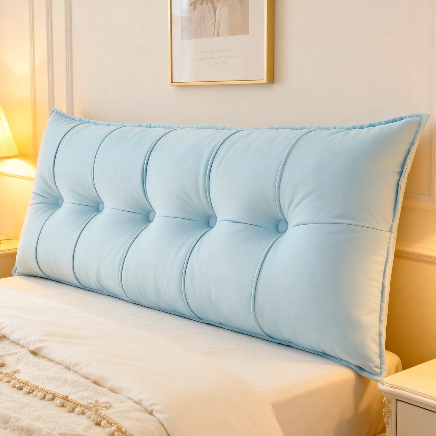 都市床上玩手机靠枕卧室床头靠垫加厚榻榻米靠背浅蓝沙发软包拆洗,居家布艺,床头靠垫,淘宝优惠券,粉丝福利购,淘宝优惠卷