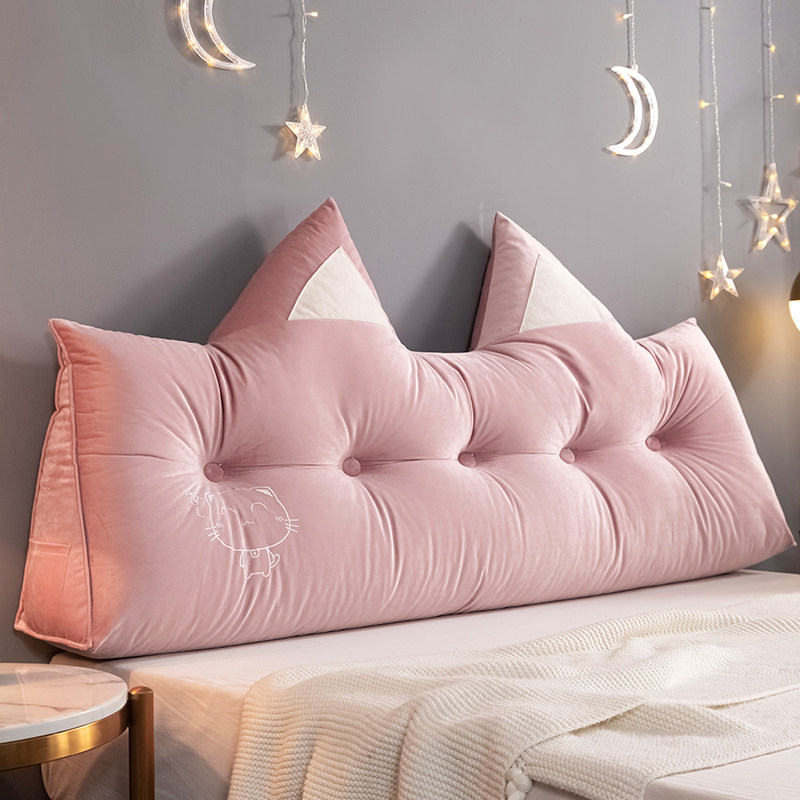 三角床头软包靠背卧室床上靠枕喂奶护腰可拆洗榻榻米加厚防撞靠垫,居家布艺,床头靠垫,淘宝优惠券,粉丝福利购,淘宝优惠卷