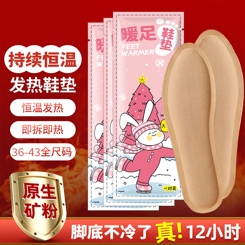东北暖脚神器发热鞋垫女款