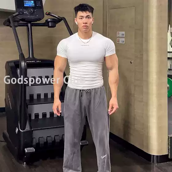 La Men's Fitness Tights Supervillain475 Compression T-Shirt Quick-Drying Breathable Deodorizing Technical Fabric