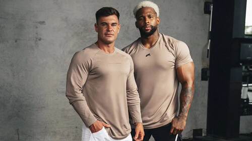 ALPHALETE AIRTECH男子健身短袖无缝针织速干弹力透气抗菌修身