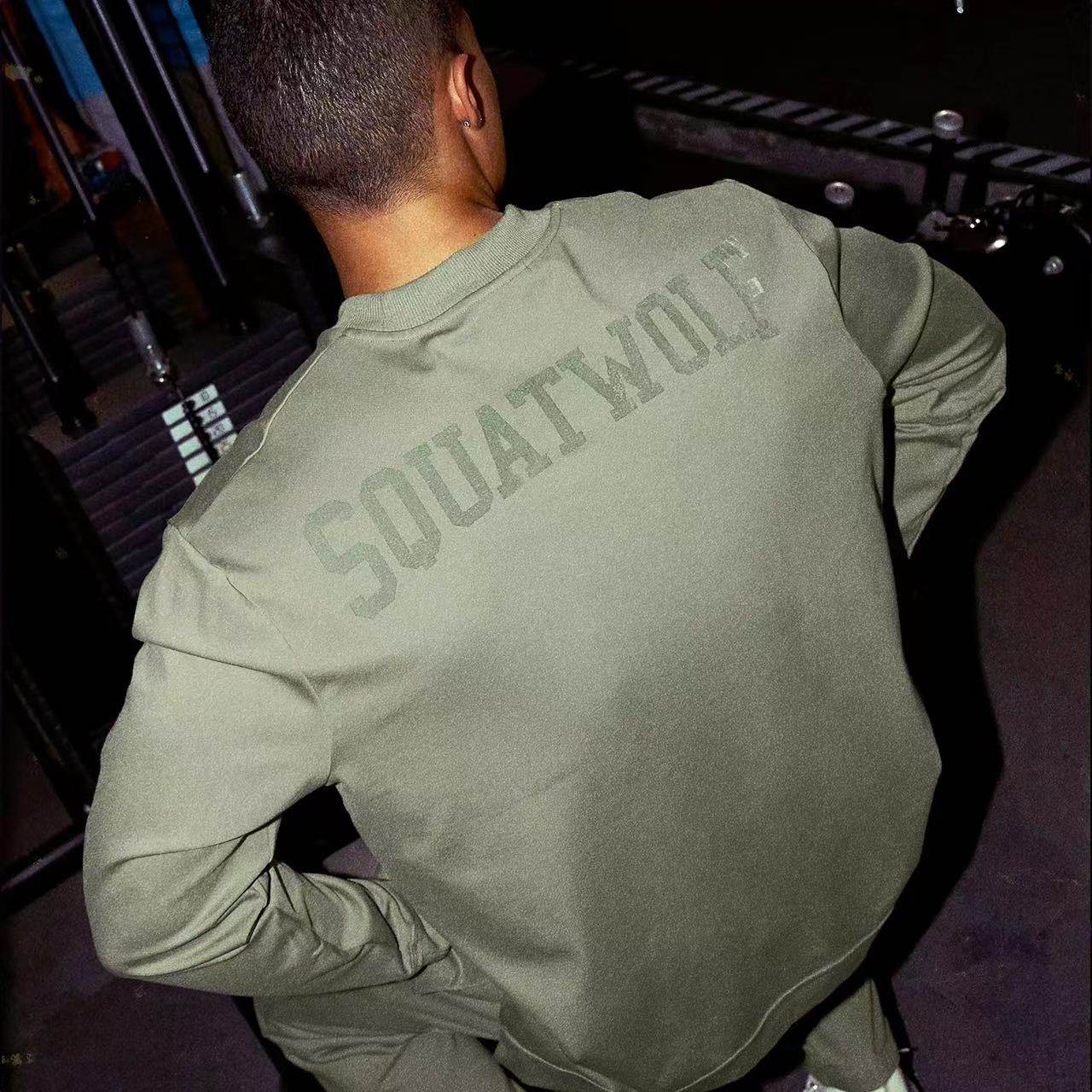 迪拜狼高克重健身卫衣