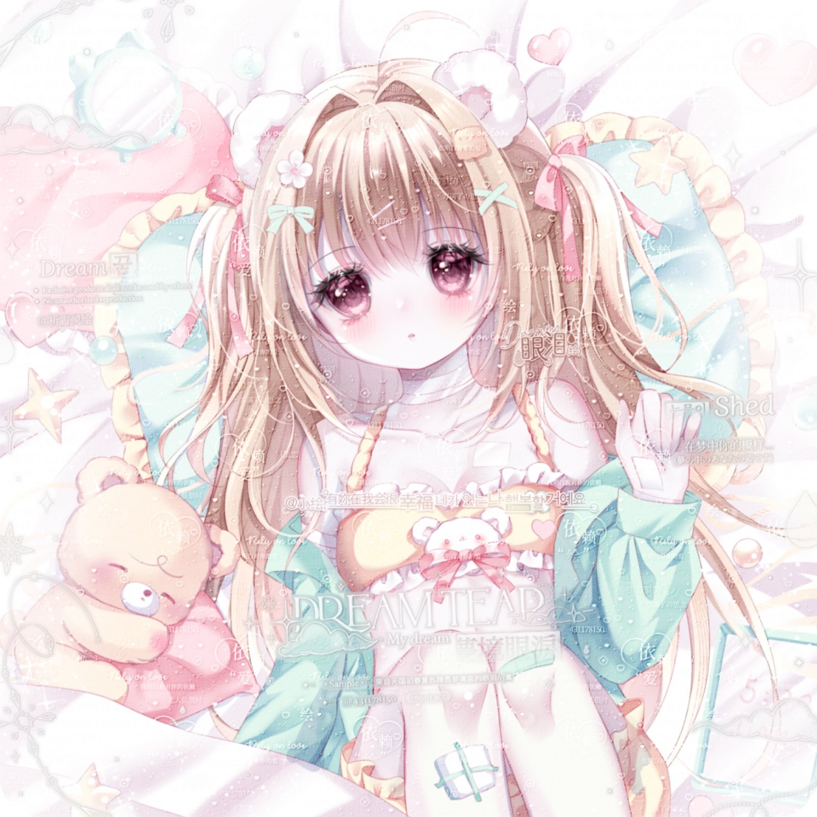 [4张 热恋期扭蛋机潘达]女生动漫插画头像原创圈直购 高清厚底纹