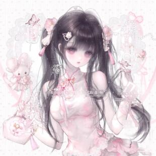 53张 GM扭蛋假酒烧 女生闺蜜动漫插画头像原创圈直购 高清无水印