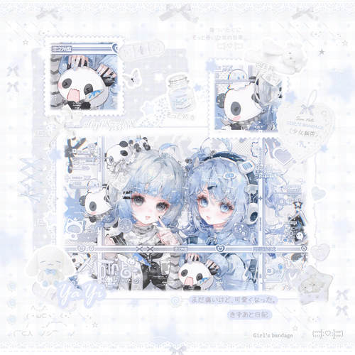 3张 酱酱熊猫贴贴车稿女生闺蜜动漫头像扭蛋原创圈直购高清无水印