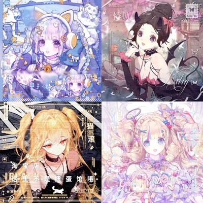 [309张 渺渺套汇]女生日系动漫插画头像原创扭蛋直购 高清无水印
