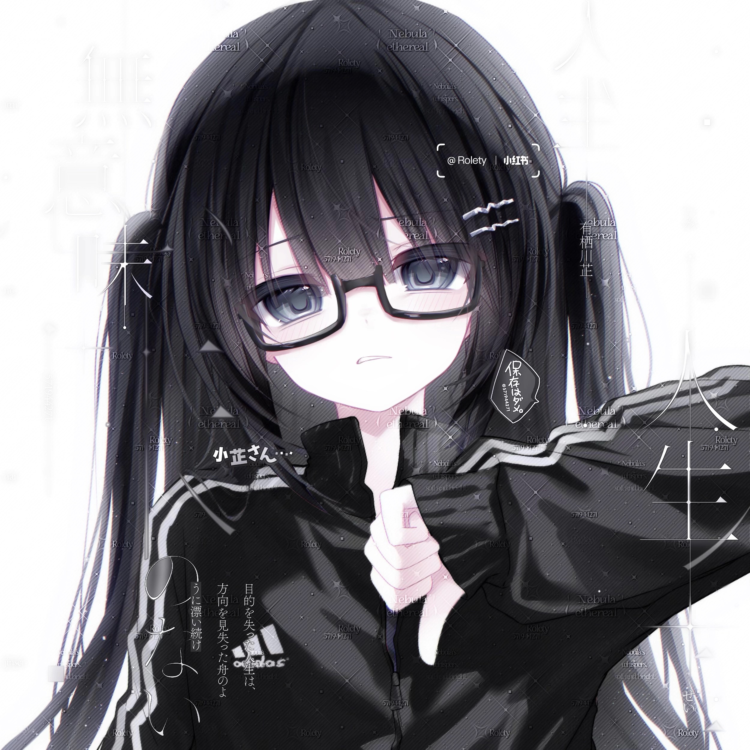 6张 柏直购 卡通可爱帅气女生动漫插画头像扭蛋原创圈高清无水印