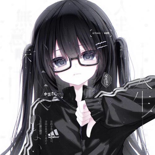 13张 柏直购 卡通可爱帅气女生动漫插画头像扭蛋原创圈高清无水印